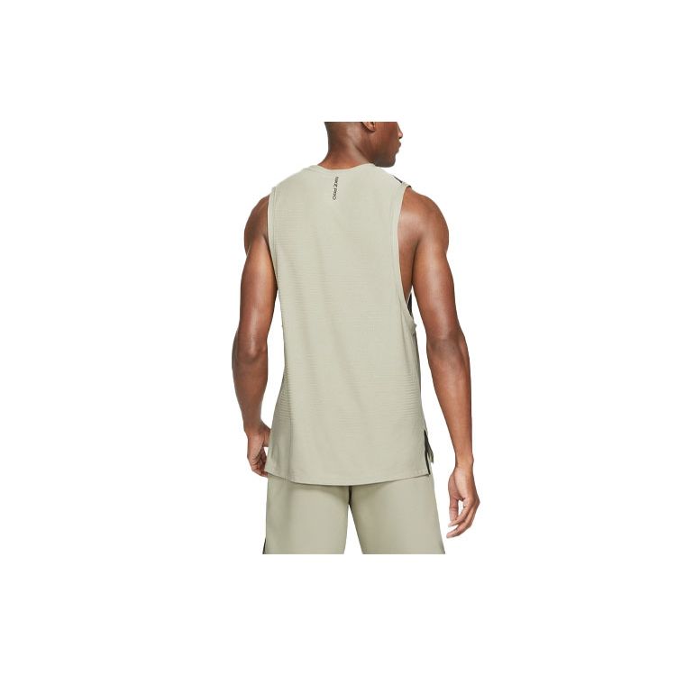 Nike Einfarbig Lässig Trainings Rundhals Weste Herren Tops Hellgrün Grau CZ2273-320