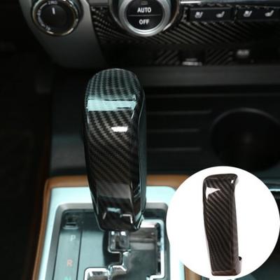 Gear Shift Head Knob Cover Trim For Toyota Tundra 14-21 ABS Carbon Fiber