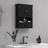 Bathroom Wall Cabinet, Vanity Unit, Doors, Shelf, 2 Drawers, 50.8 x 17.8 x 66 cm, Black