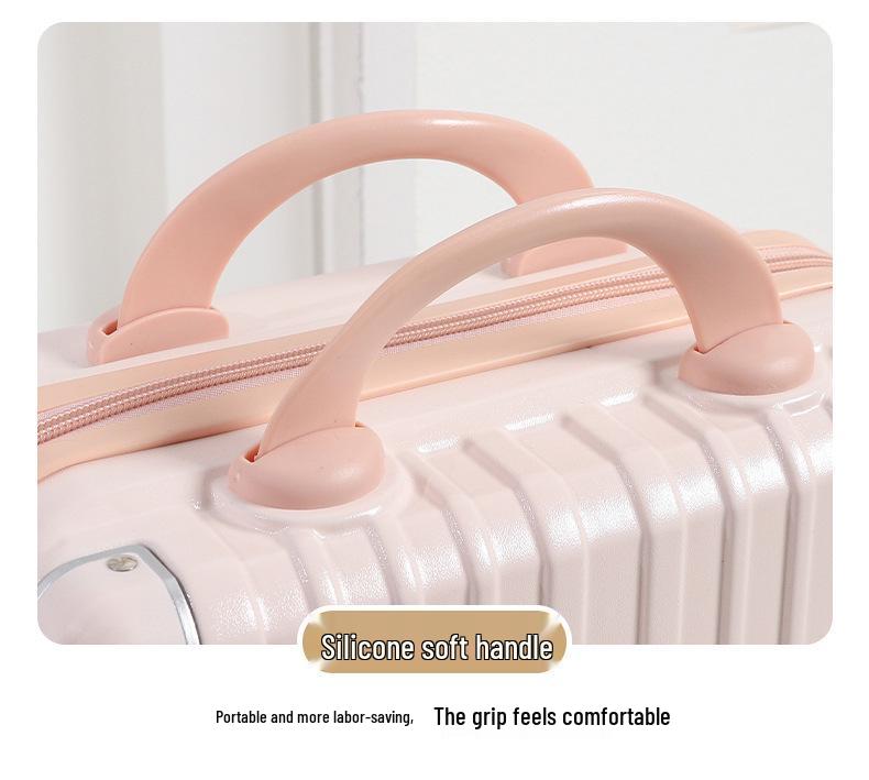 14" Portable Makeup Suitcase - Solid Color, Mini Storage, Event Souvenir, Small Boarding Password Case