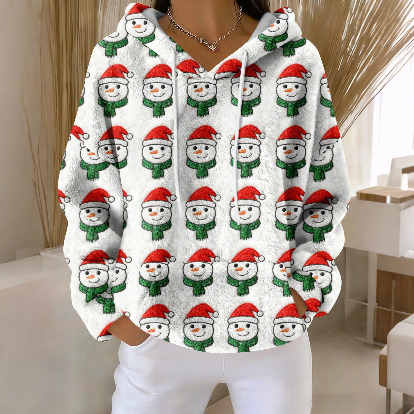 

Hoodies For Women Oversized Winter Plush Cute Sweatshirts Pullover Trendy Fall Winter Clothes XL арбуз красный