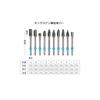 Carbide Burr Rotary Tool Bit Set, Tungsten, 3mm Shank, 6mm Blade Width, 10-Piece Set (50mm Length)