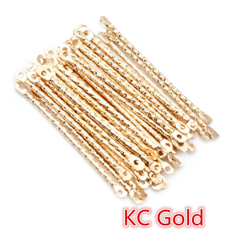 50Pcs/lot 15-40mm Double Cylinder Bar Earrings Connecting Stripes For DIY Jewelry Making Earring Pins Findings Supplies