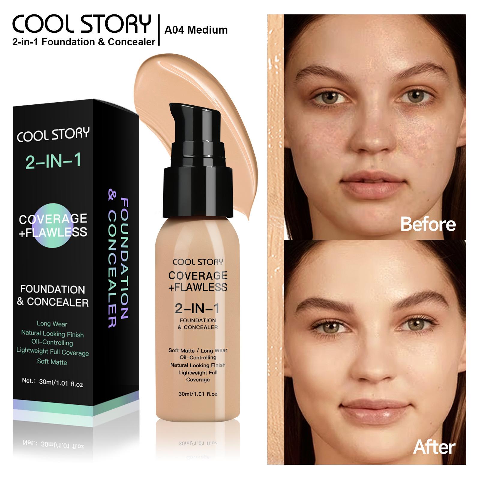 

Рідка тональна основа з повним покриттям, що контролює жирність, швидковисихаючий консилер, стійка і не легко знімається та стійка до зміни кольору тональна основа