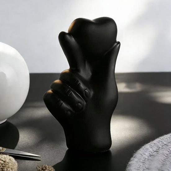 Yousheng Heart Hand Gesture Sculpture Romantic Desktop Love Ornaments for Living Room Home Table Decor Valentine Day Wedding Gifts