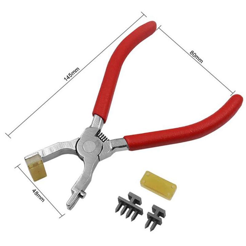 

Универсальный бесшумный дырокол для кожи, ручные плоскогубцы, инструмент для прокалывания кожаных ремней, ремешка для часов, дырокола для шитья Pack of 1 красный