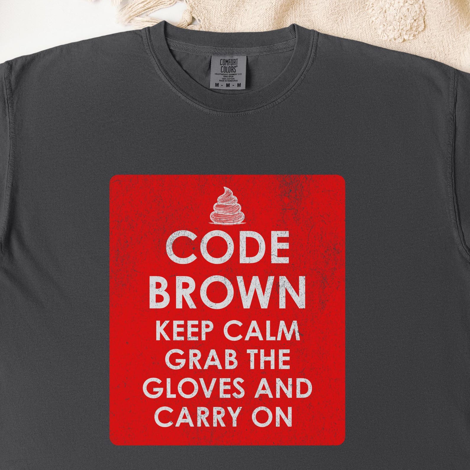 Code Brown Graphic Tee: Unisex Garment-Dyed Cotton T-Shirt 2XL