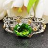 Cent Gold Olive Green Colored Treasure Bright Paraiba Pendant Open Ring Yellow Diamond Earring Bracelet