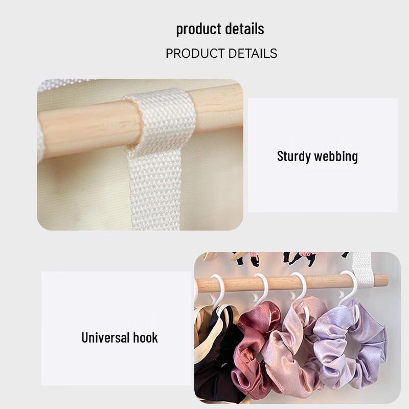 Children's Wall-Mounted Hair Accessory Organizer Bag