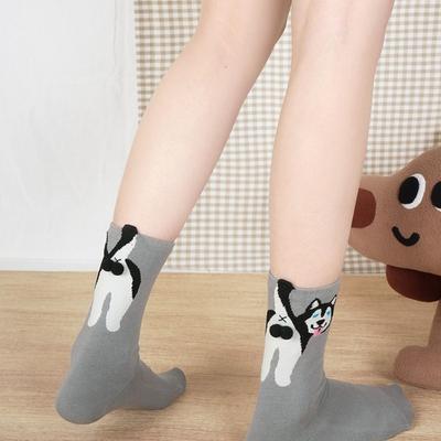Damen Lustige Cartoon Socken Wadenlang Frühling Sommer Herbst Lässig Unisex Mode Atmungsaktiv Bequem Kreativ Multifunktionale Socken