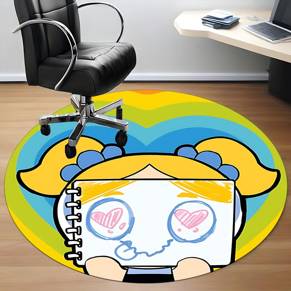1pc The Powerpuff Girls Office Round Area Rug, Under Office Chairs Bedroom Living Room Home Decor, Room Deco, Available in Various Sizes