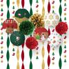 Hanging Lantern Chinese Paper Ball Lampion Christmas Festival Decoration Accessories Santa Xmas Gift Craft Decor Christmas Tree