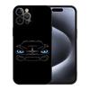 Customizable Embossed Sports Car TPU Case for Black Apple 15 Pro Max - Straight Edge Design