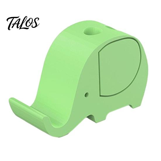 Porta telefono a forma di elefante Talos stampato in 3D con portapenne, Supporto multifunzionale, Organizer da scrivania a mani libere, Forma carina creativa per casa e ufficio