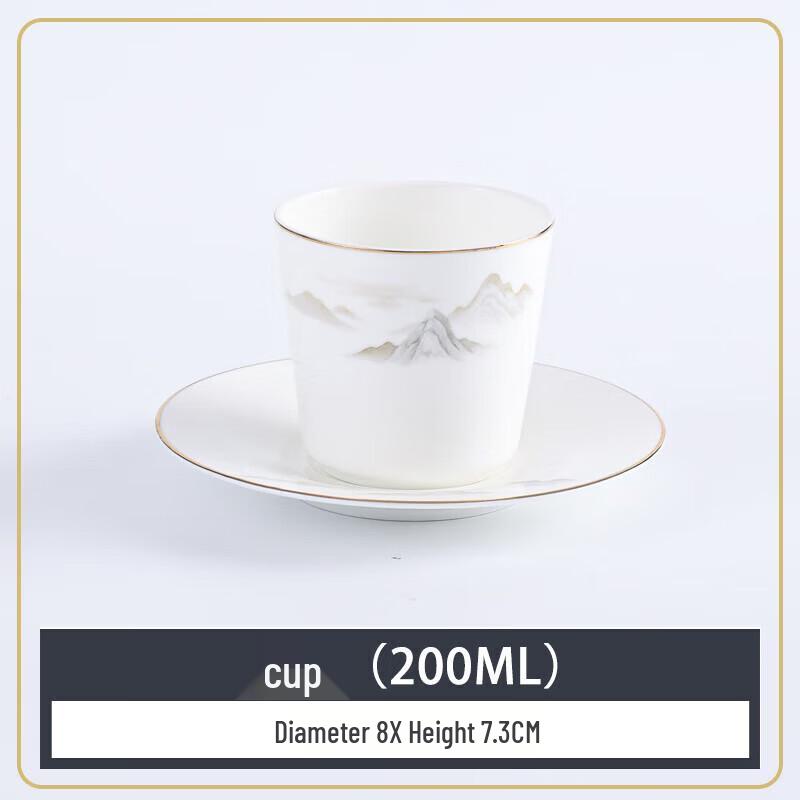 New Chinese Landscape Ceramic Tableware Set