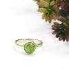 Green Copper Turquoise Round Gemstone Ring, Solid 925 Sterling Silver Ring, Handmade Jewelry, Statement Ring, Bezel Ring