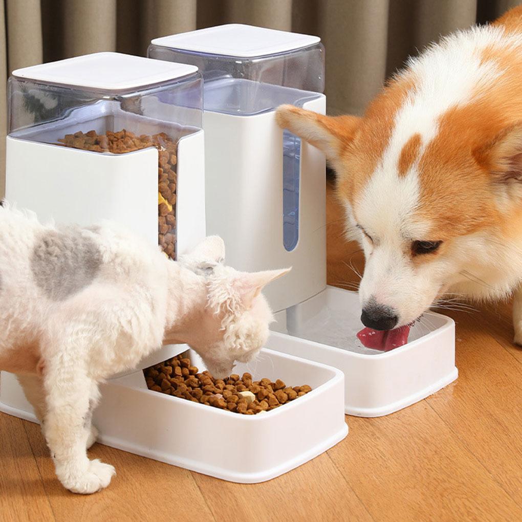 Automatischer Futterautomat für Haustiere (Katze/Hund) - Sicher, Große Kapazität, Einfache Bedienung, Haustierbedarf Spender