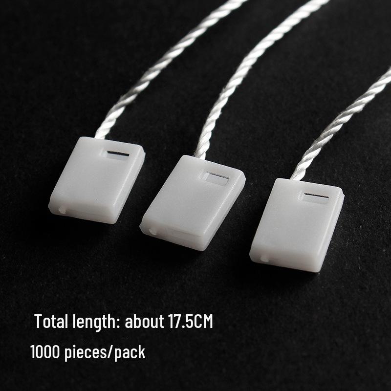 Wiederverwendbare Polyester-Etikettkordel mit Kunststoffschnalle zum Aufhängen von Kleidung und Textilien