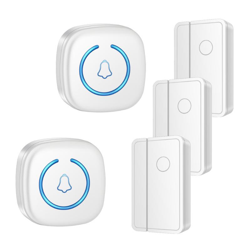Wireless LED Door Alarm & Contact Sensor Doorbell for Home, Office, or Business