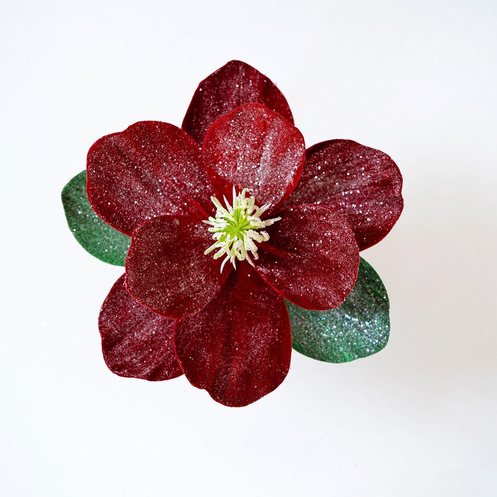Velvet Christmas Lotus Flower 25cm Christmas Tree Wreath Multi-color Xmas Tree Ornaments  New Year