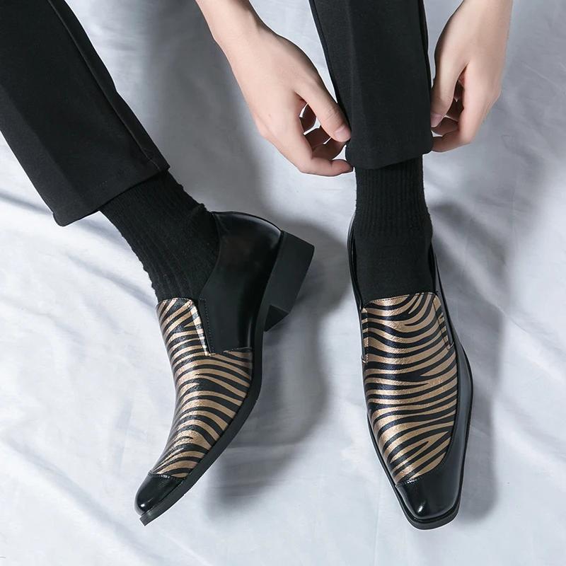 Spring and Autumn New Men's Leather Shoes Flat Fashionable and Comfortable Business Casual Men's Shoes Loafers Zapatillas Male