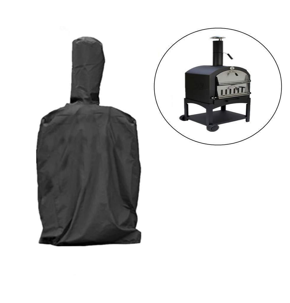 170x65x55cm Schwarze Outdoor Pizzaofen Grillabdeckung, Regen- & Staubdicht, Oxford-Gewebe.