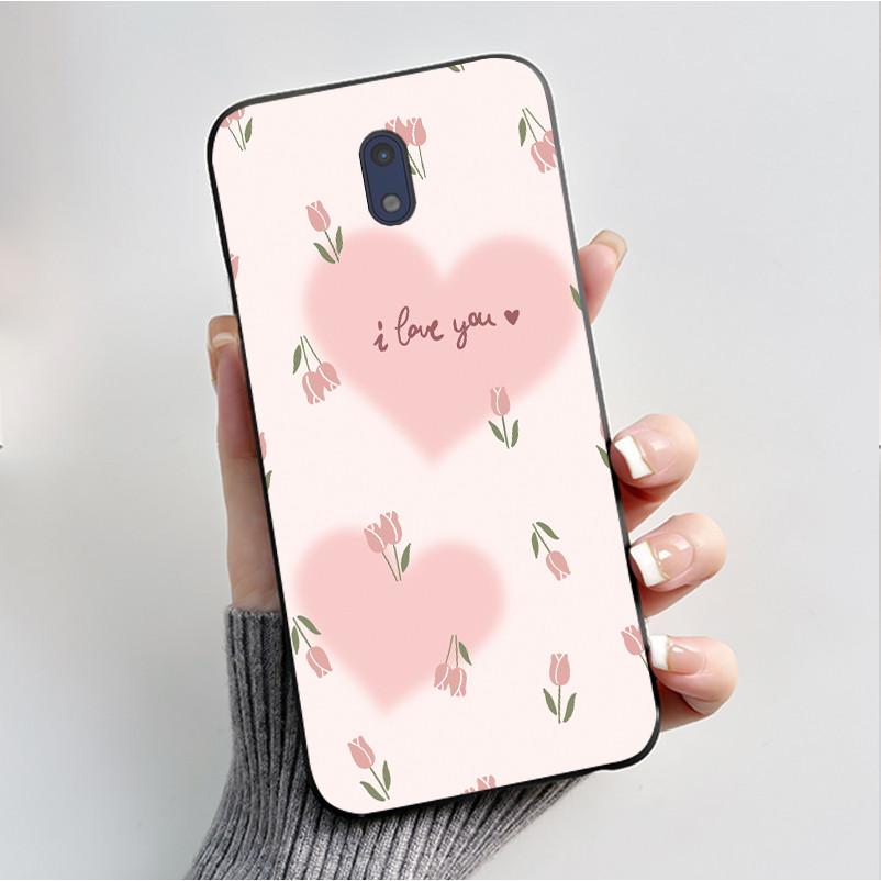 För Nokia 3 Fodral För Nokia 3.1 Fodral Lyxigt Mode Fjärilar Blommor Mjukt Smalt Svart Silikon Baksida för Nokia3 Fodral