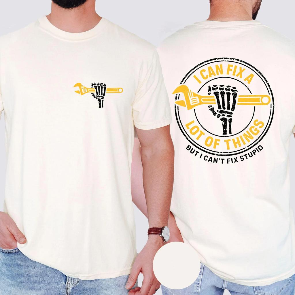 I Can Fix A Lot of Things T Shirt  Summer Tracksuit Mens Round Neck Pullover Shortsleeved Tops Casual Trendy Sportswear