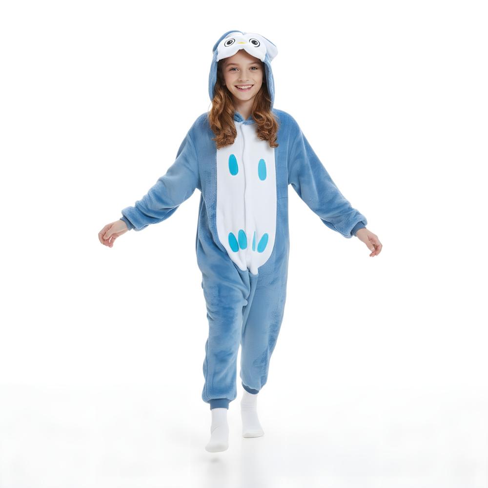 Piżama Onesie Kigurumi Kostium Przebranie Sowa Dzieci 135 - 145Cm