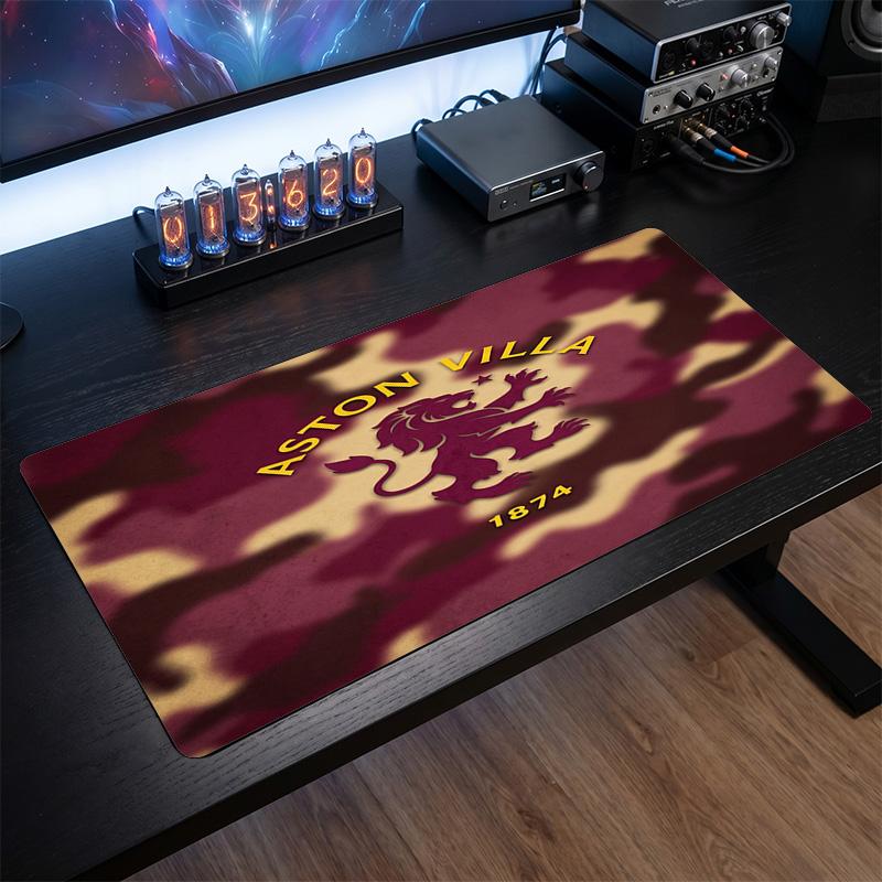 Aston Villa Football Print Large Mouse Pad, Anti-Slip Extended Gaming Desk Mat for Office Home