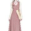2026 New Small Retro Plaid Thin Design Dress, High-end Neck Skirt, Beautiful Seaside Vacation