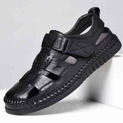 2025 nuovi sandali da uomo baotou cuciti a mano traspiranti scarpe da uomo scarpe da spiaggia da esterno sandali casual in pelle 9986