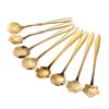 Mixing Spoon Bar Tools Tableware Stainless Steel Flower Spoon Set Cutlery Set Teaspoon Soup Spoon