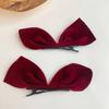 Lystrfac Korean Long Ribbon Bow Hairpin for Women Girls Hairclip Bangs Hairgrips Cute Back Head Top Clip Hair Accessories