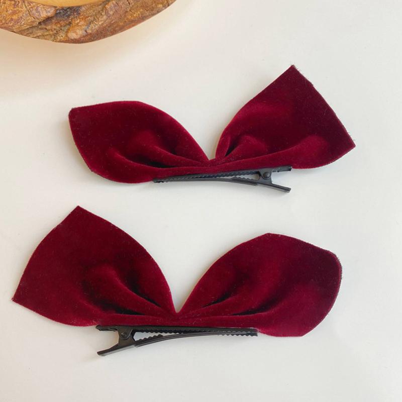 Lystrfac Korean Long Ribbon Bow Hairpin for Women Girls Hairclip Bangs Hairgrips Cute Back Head Top Clip Hair Accessories