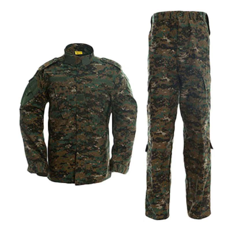 Men's Wear-Resistant Black Camouflage Tactical Suit for Spring/Autumn