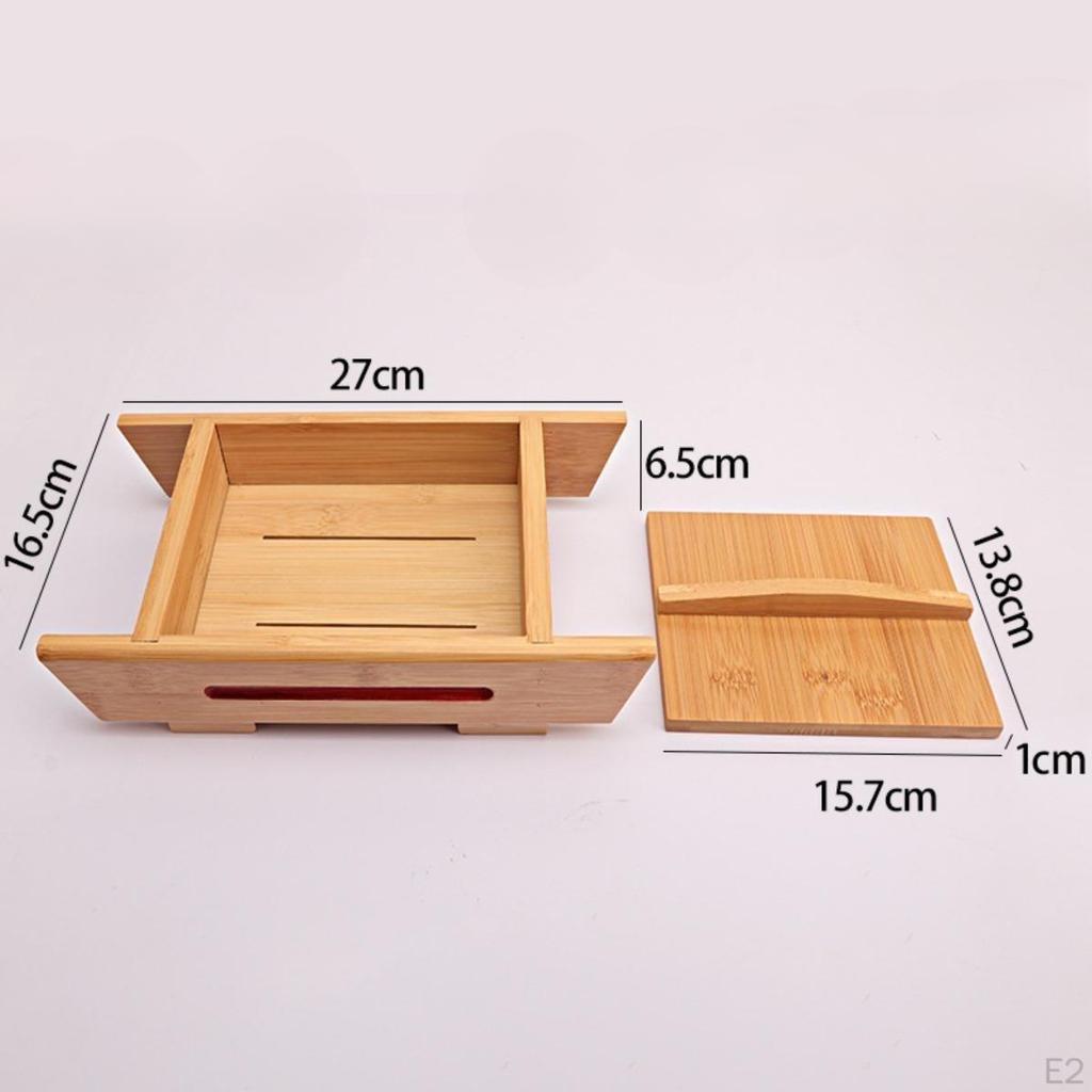 DIY Tofu Maker Molding Tool with Drainage Groove Wooden Frame for Cheese