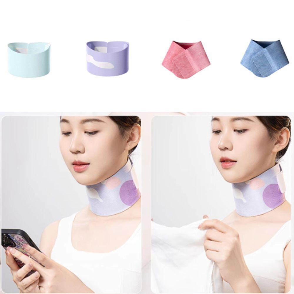 Washable Neck Beauty Wrap Adjustable Gel Neck Mask Holder Breathable Neck Skincare Tools  Office