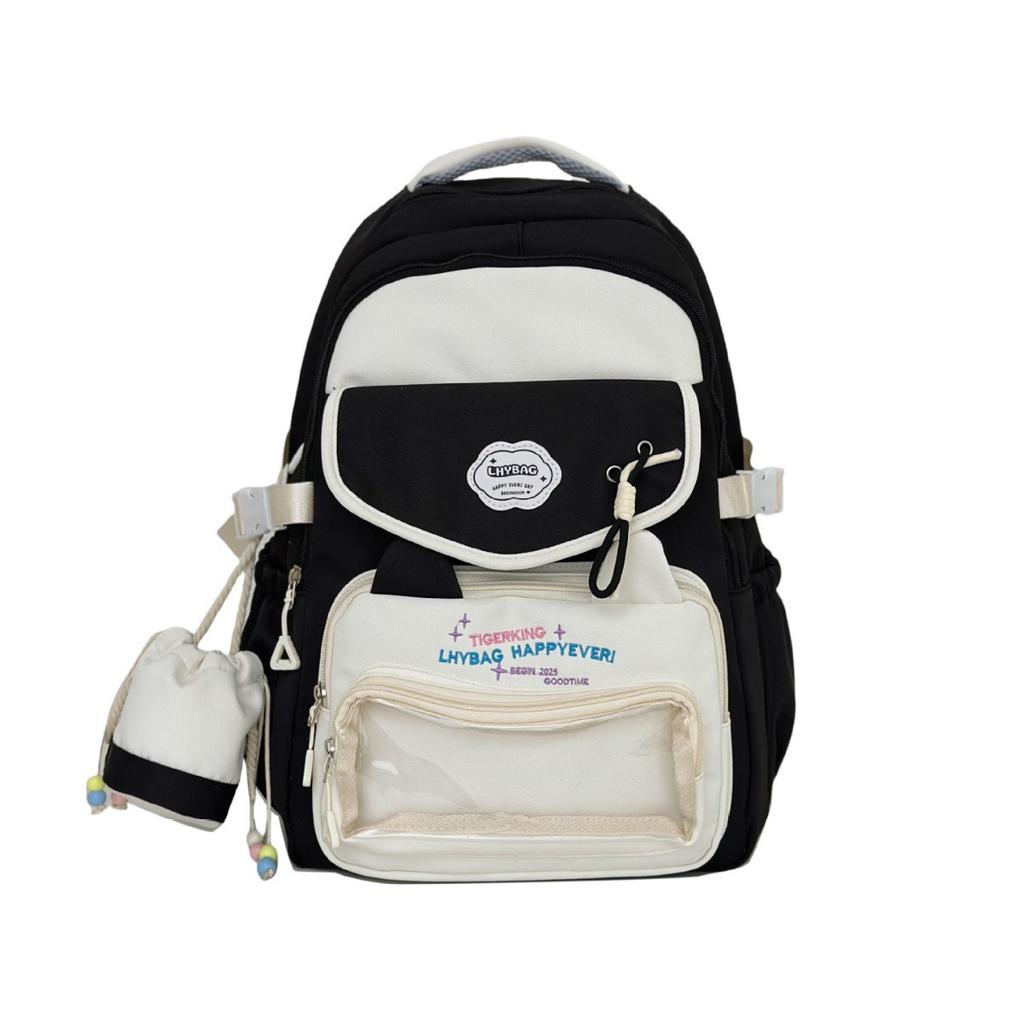 The Korean version of the schoolbag is fresh and painful, and the large-capacity female high school student campus has multiple compartments.