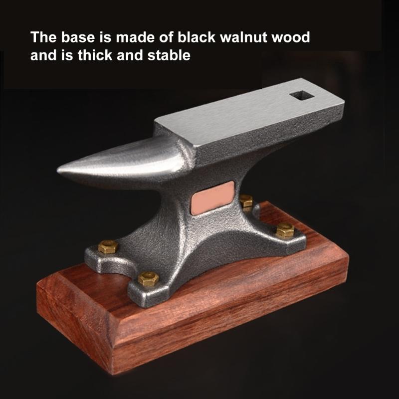 Handwerkliches Stahlamboss Für Metallarbeiter Juweliere Rutschfeste Ebenholzplattform Werkstatt-Grundausstattung für die Schmuckherstellung