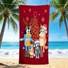 1Pc Christmas Friends Beach Towel, Quick Dry, Multi-Use for Beach Pool Gym Yoga Home Travel, Christmas, Halloween, Xmas Gift S67