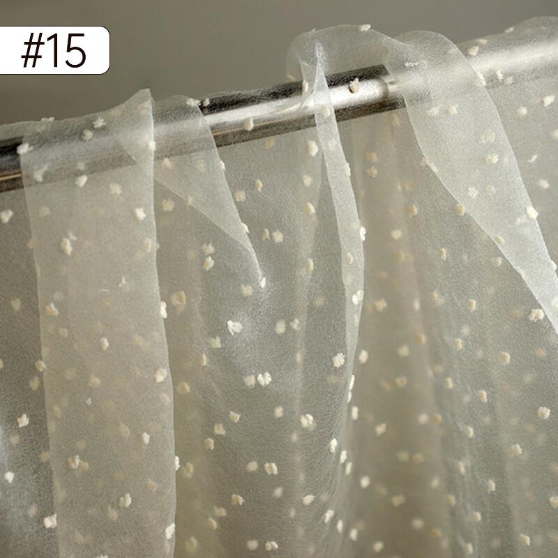 100X150Cm Bubble Flocking Dots Organza Tulle Fabric DIY Bridal Dress Wedding Decor Puff Skirt Net Fabric Summer Dress Children