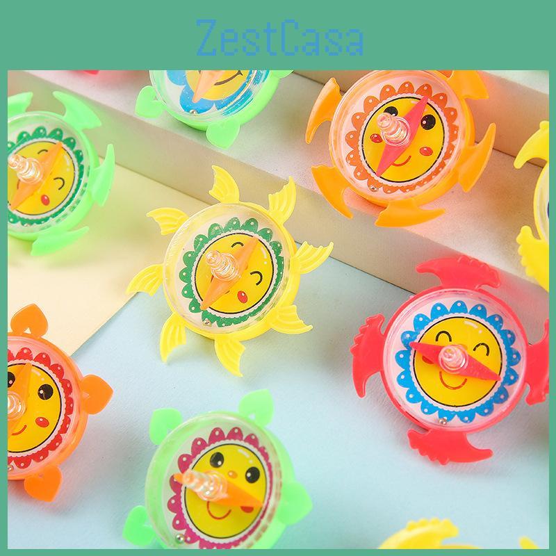 Flower Compass Pattern Mini Plastic Gyro Children Toy For Kid Entertainment