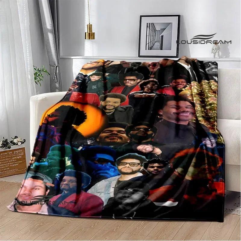 Singer The Weeknd Print Blankets Flange Warm Blanket Soft and Comfortable Home Travel Bed Blanket Picnic Blankets Birthday Gift