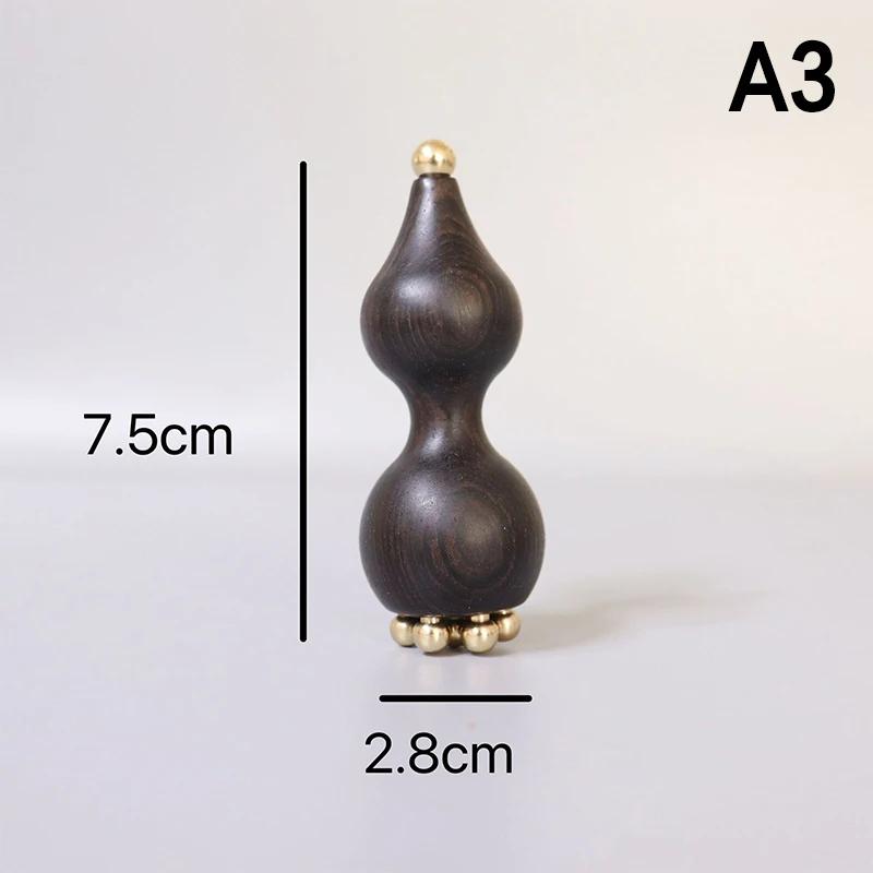 Facial Massager Point Massage Stick Calabash Shaped Brass Skincare Sandalwood Gua Sha Tool For Face And Eye Area