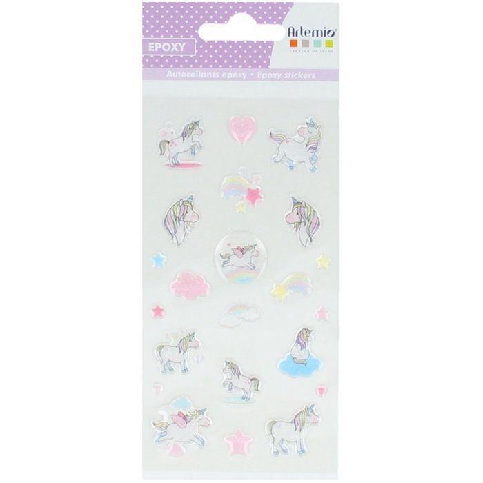 Stickers - Artemio - Rainbow - Epoxy - Pastels - 23 Pieces