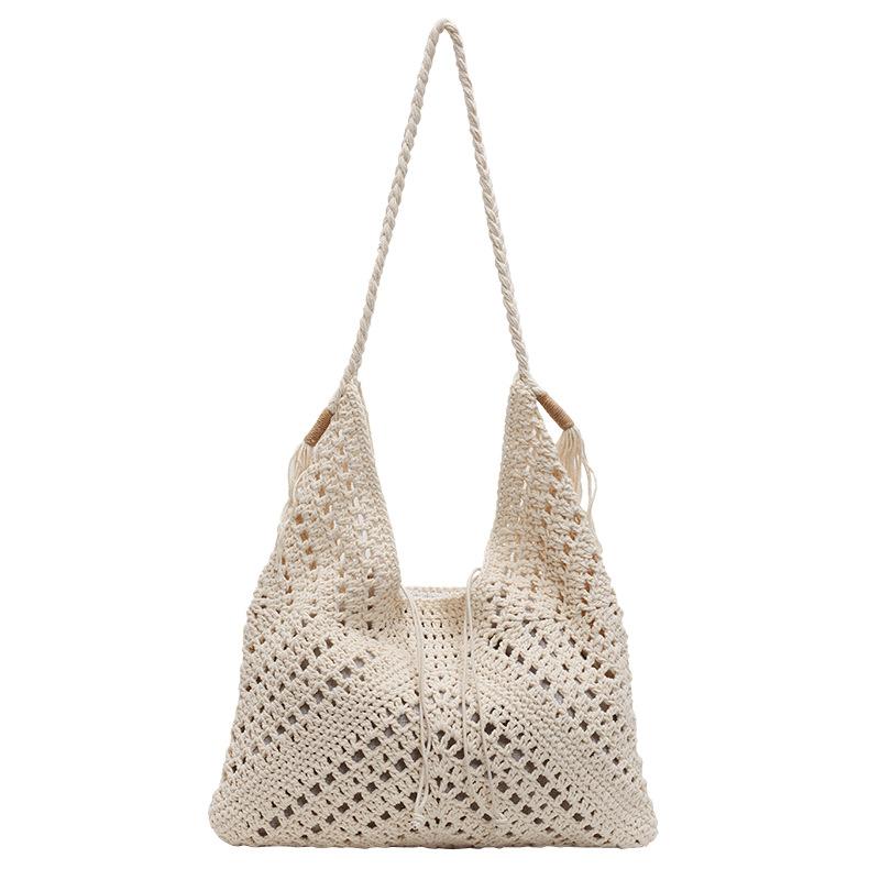 

Вместительные плетеные сумки ручной работы женская мода морской отдых пляжная соломенная сумка с бахромой повседневная сумка подмышку