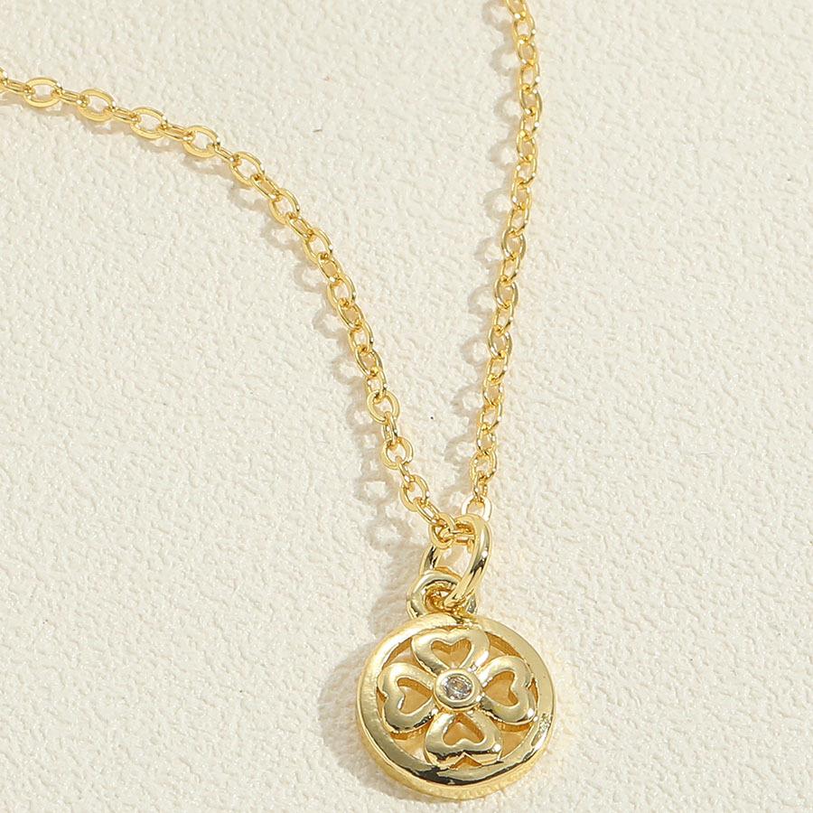 2025 New Fashion Women Temperament Zircon Inlaid Butterfly Flower Umbrella Oil Drip Lock Pendant Clavicle Chain Necklace Jewelry