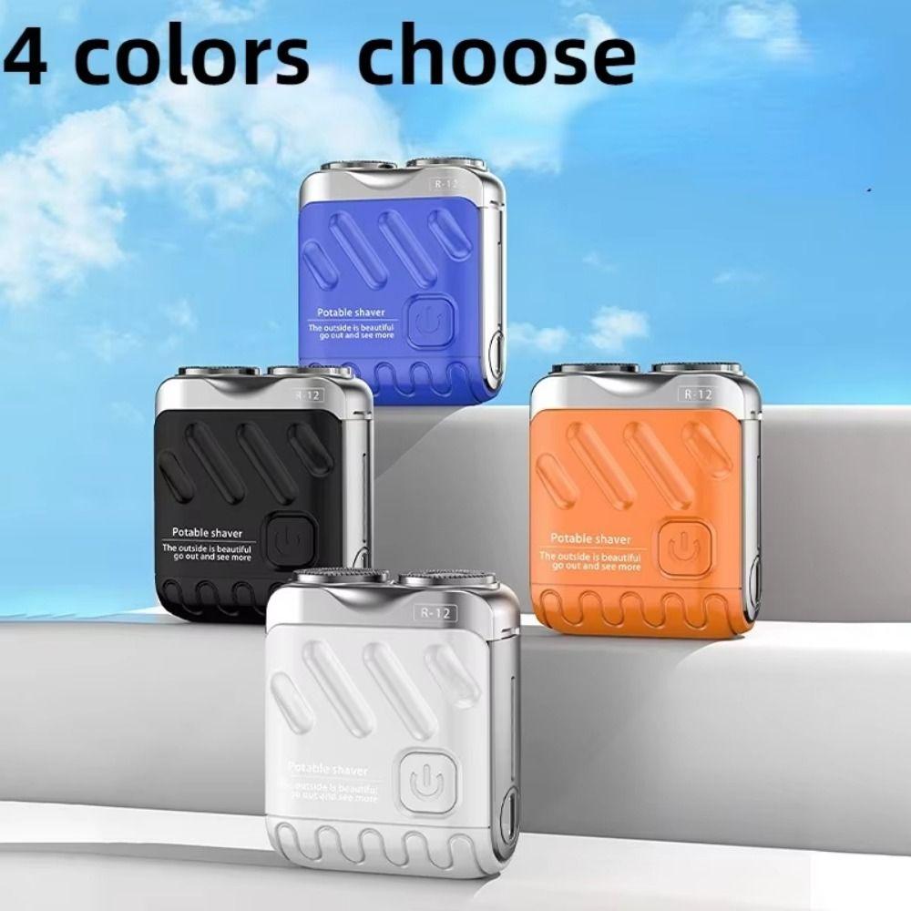 Magnetic Men's Electric Shaver Double Head Face Hair Remover Tool Pocket Size Beard Trimmer  Home