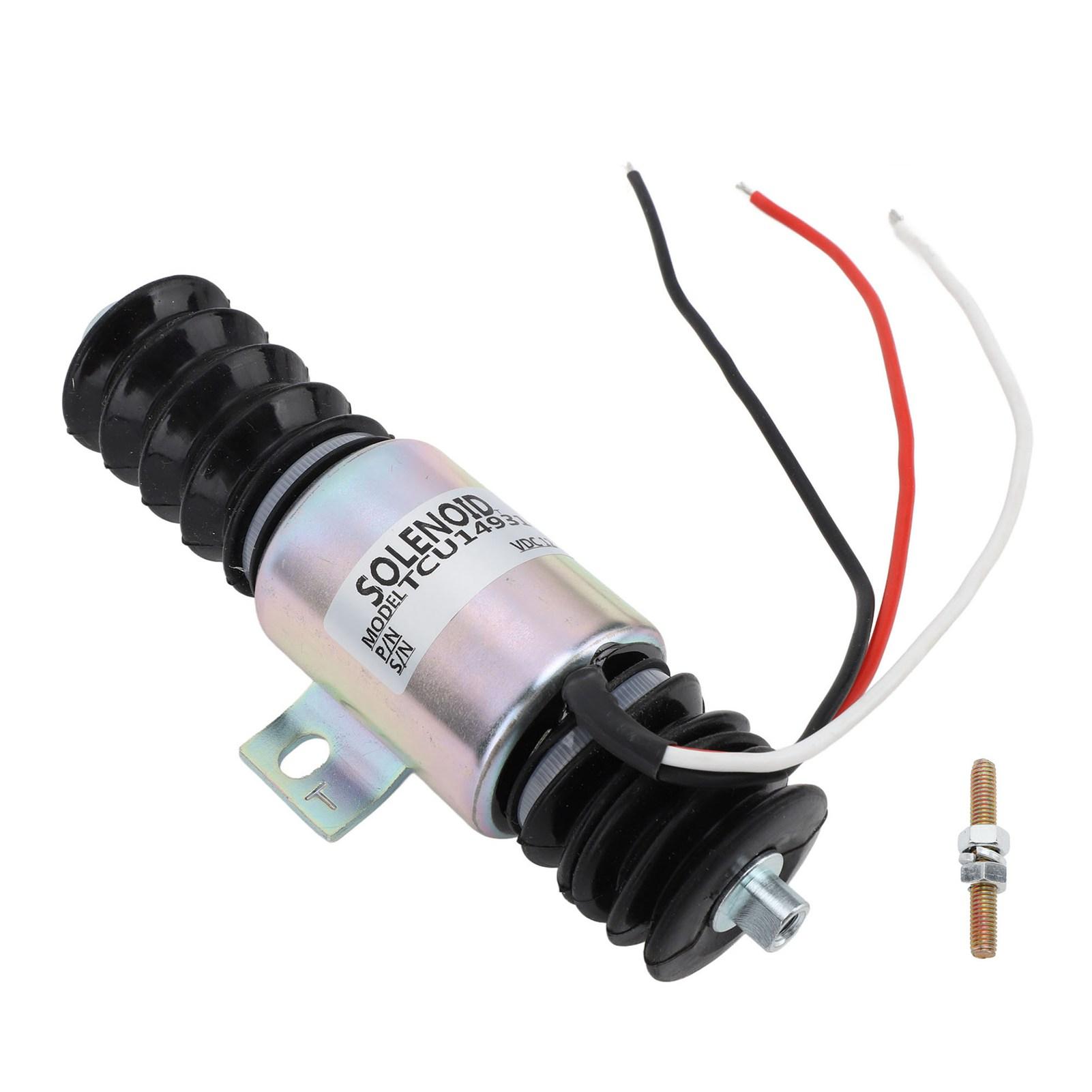 

TCU14931 Electric Generator Flameout Solenoid Valve 12V 55mm Fuel Shutoff Solenoid Valve for